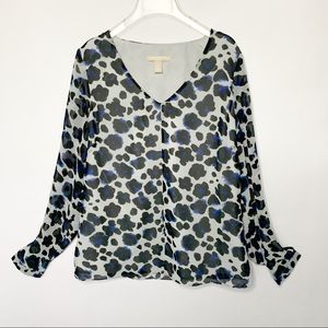 Banana Republic Animal Print Blouse.